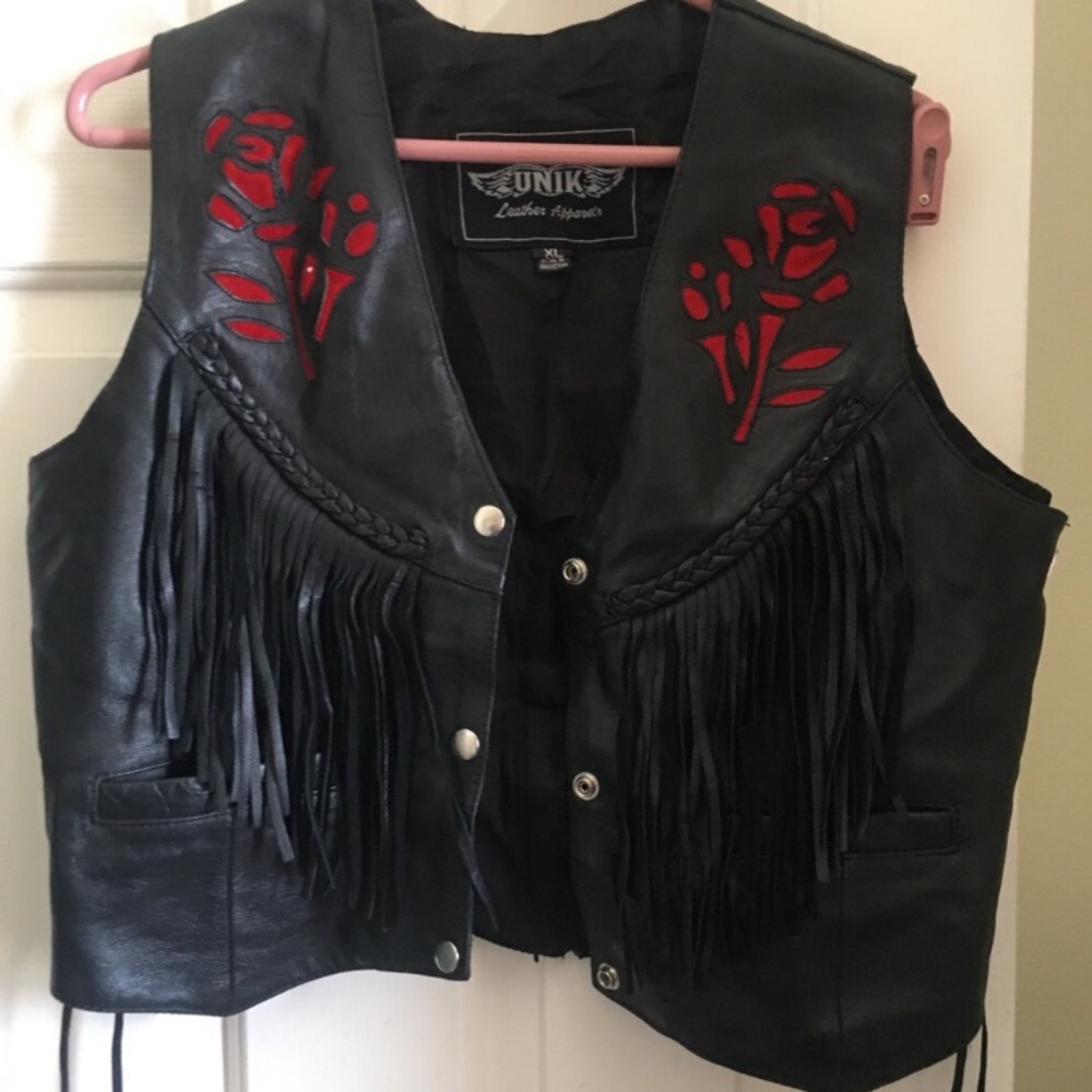Unik rose leather jacket size X-Large